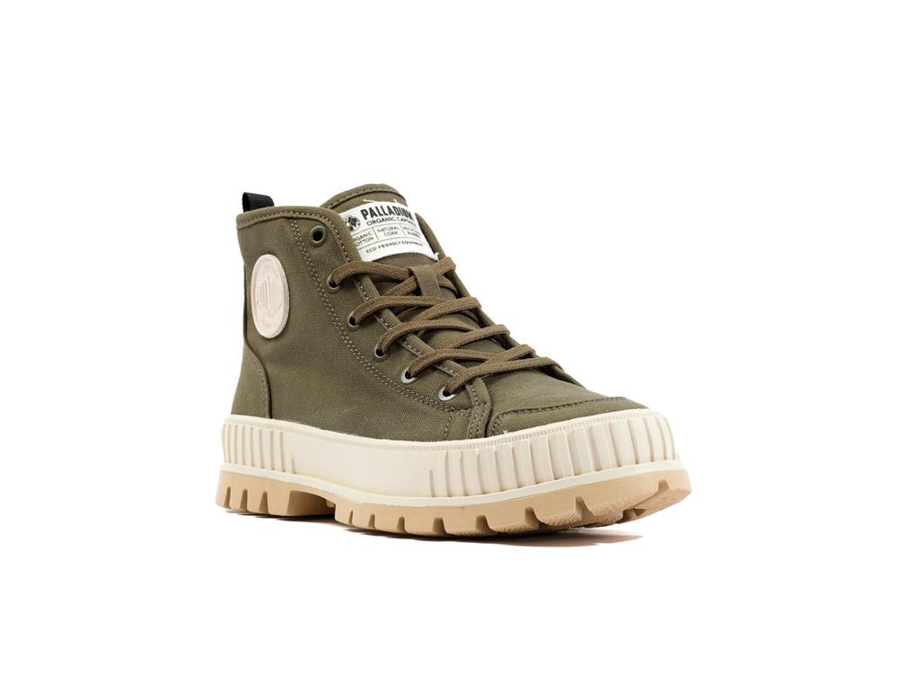 Olive Night Men Palladium PALLASHOCK ORGANIC 2 Sneakers  USA |  WOB-657281