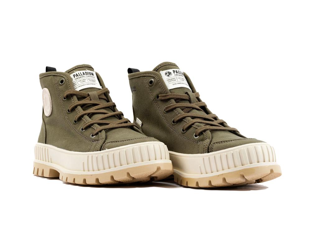 Olive Night Men Palladium PALLASHOCK ORGANIC 2 Sneakers  USA |  WOB-657281