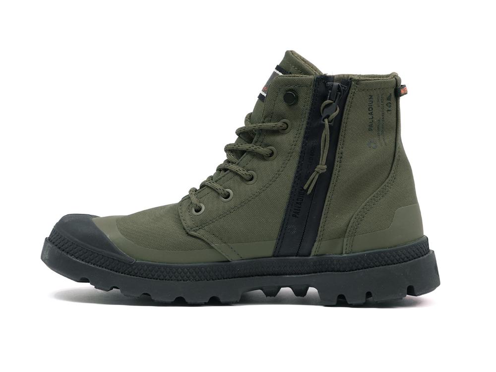 Olive Night Men Palladium PAMPA RCYL LT+WP+ZIP High Top Boots  USA |  EVZ-059824