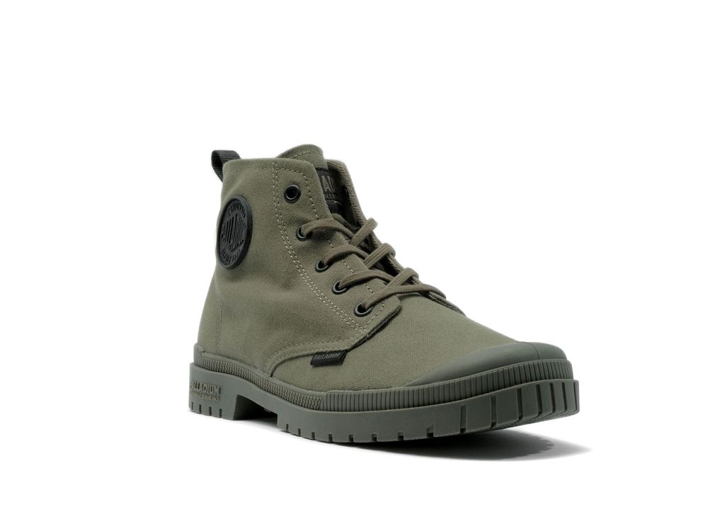 Olive Night Men Palladium PAMPA SP20 HI CANVAS High Tops Shoes  USA |  BTH-694318