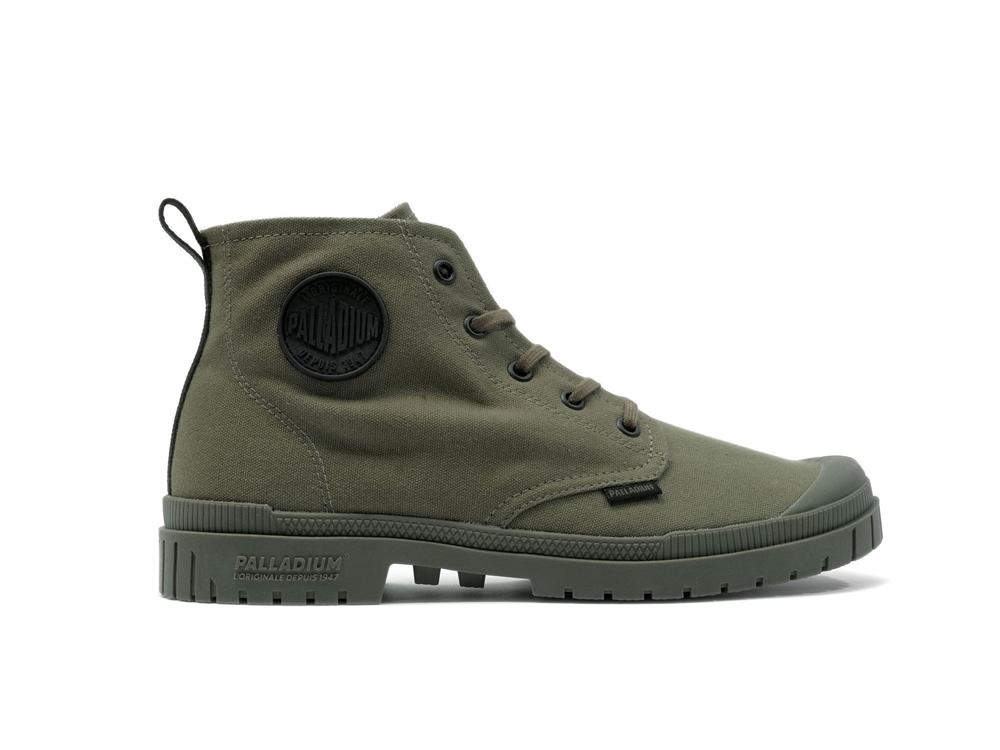 Olive Night Men Palladium PAMPA SP20 HI CANVAS High Tops Shoes  USA |  BTH-694318