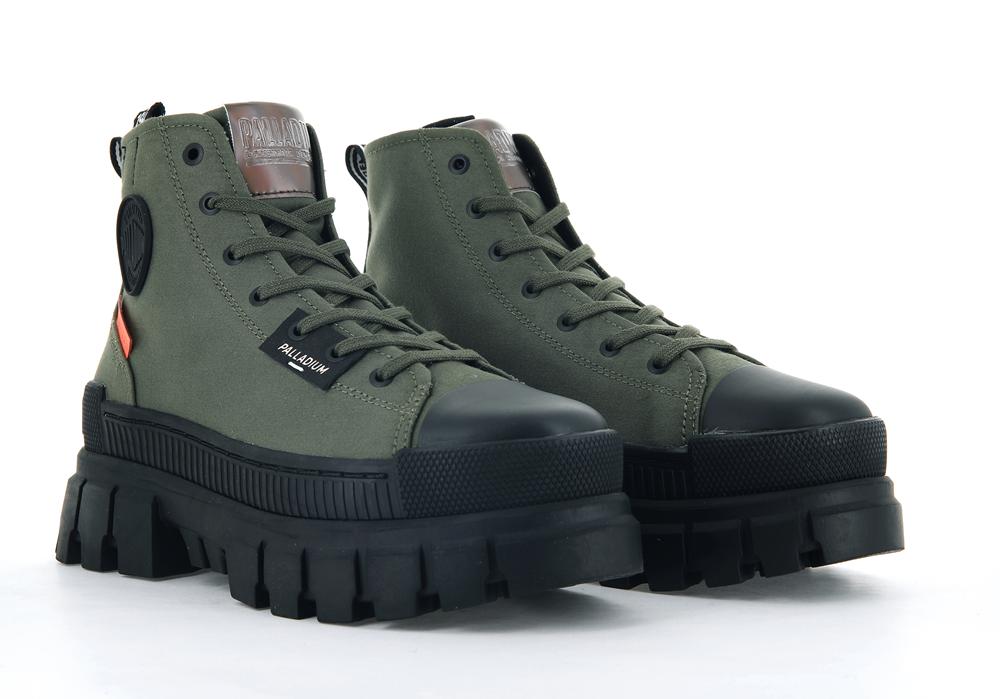 Olive Night Women Palladium REVOLT HI TX High Top Boots  USA |  RLW-947130