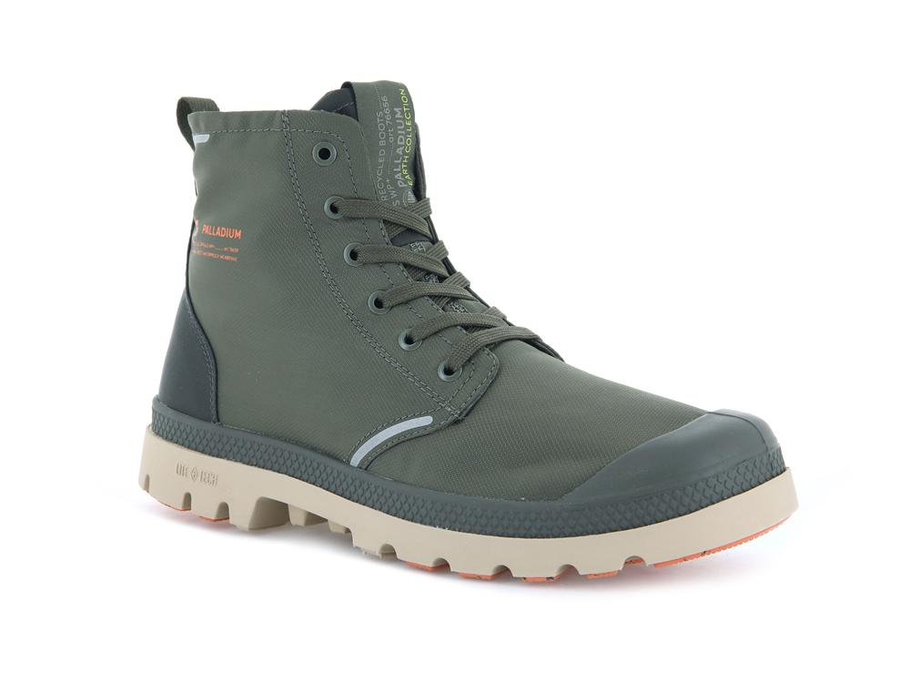 Olive Night / Beluga Kids' Palladium PAMPA LITE+ RECYCLE WP+ High Top Boots  USA |  OQN-508316