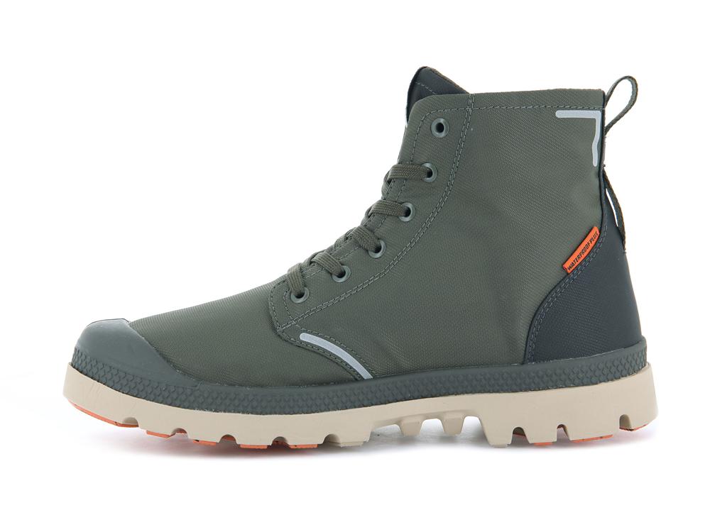 Olive Night / Beluga Kids' Palladium PAMPA LITE+ RECYCLE WP+ High Top Boots  USA |  OQN-508316