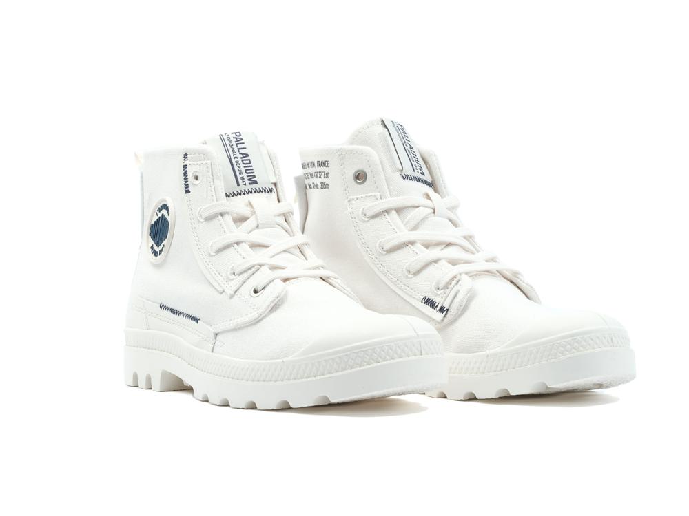 Pampa Underlayer White Women Palladium PAMPA UNDERLAYER High Tops Shoes  USA |  FTQ-826751