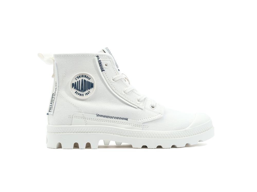 Pampa Underlayer White Women Palladium PAMPA UNDERLAYER High Tops Shoes  USA |  FTQ-826751