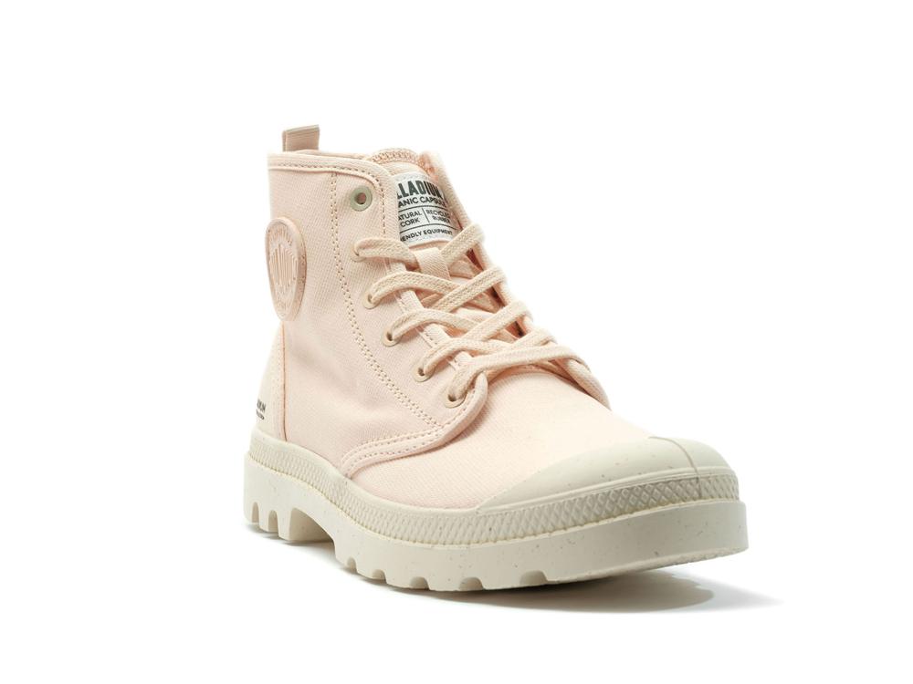 Peaskin Pink Kids' Palladium PAMPA HI ZIP ORGANIC High Top Boots  USA |  CMO-089642