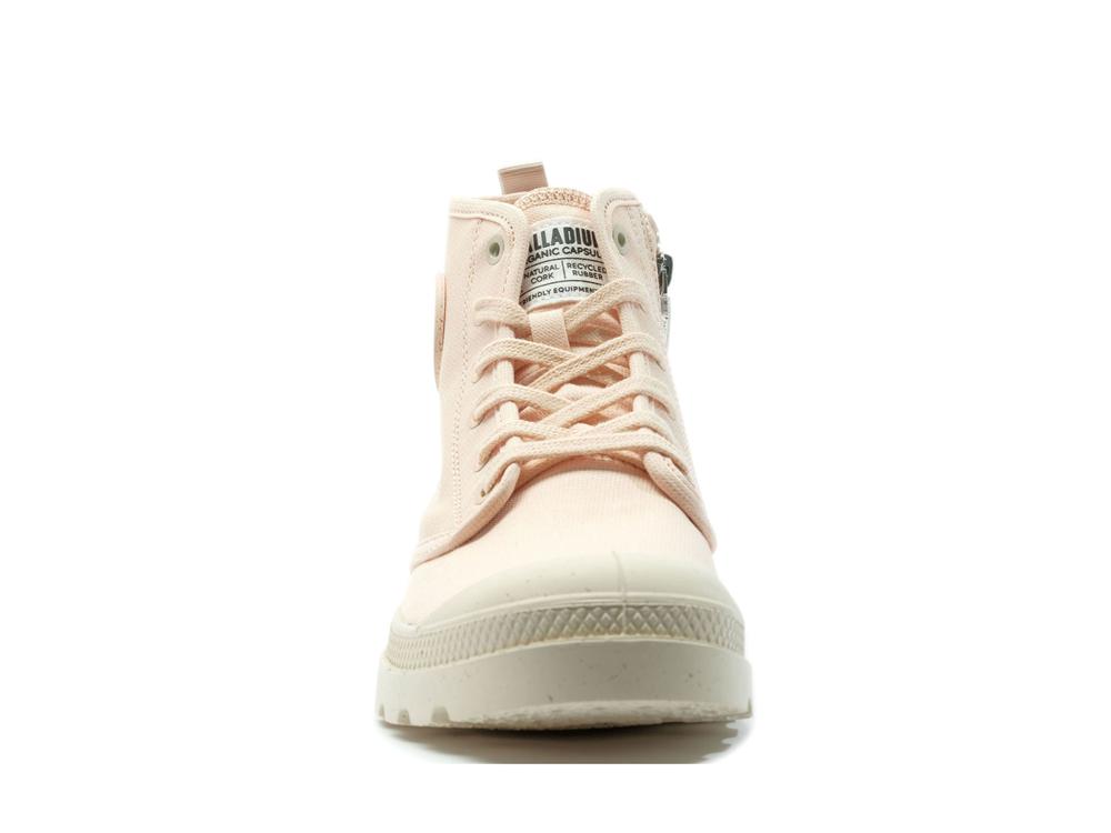 Peaskin Pink Men Palladium PAMPA HI ZIP ORGANIC High Tops Shoes  USA |  LMW-510427