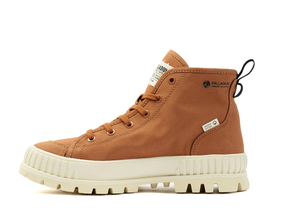 Peru Archive Brown Kids' Palladium PALLASHOCK ORGANIC 2 High Top Boots  USA |  QLD-861053