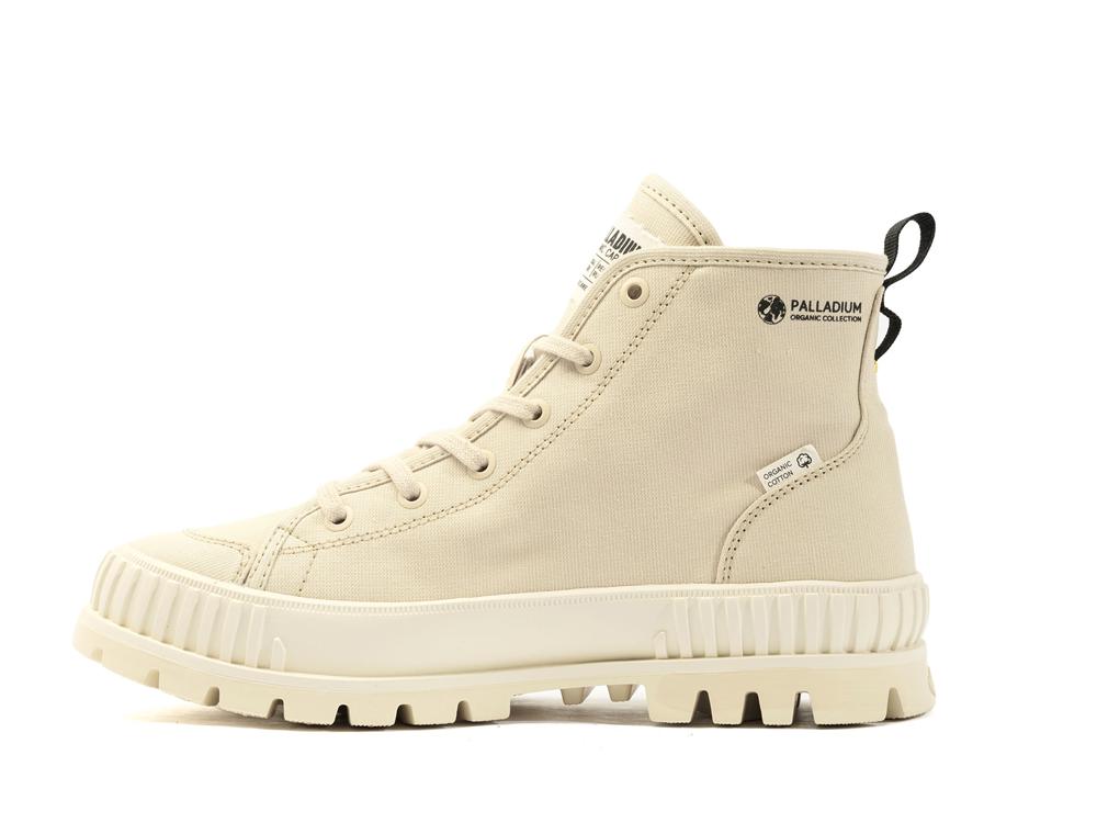 Sahara Beige Kids' Palladium PALLASHOCK ORGANIC 2 High Top Boots  USA |  KZY-543017