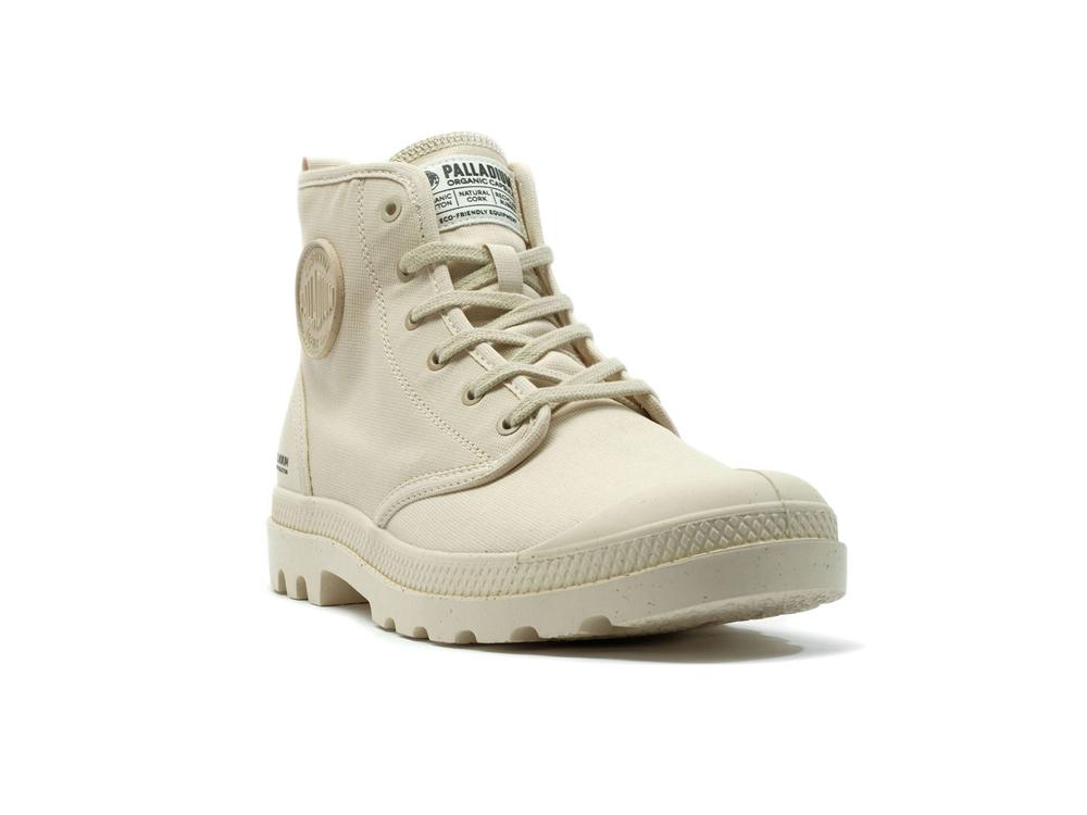 Sahara Beige Kids' Palladium PAMPA HI ZIP ORGANIC High Top Boots  USA |  AMR-438512