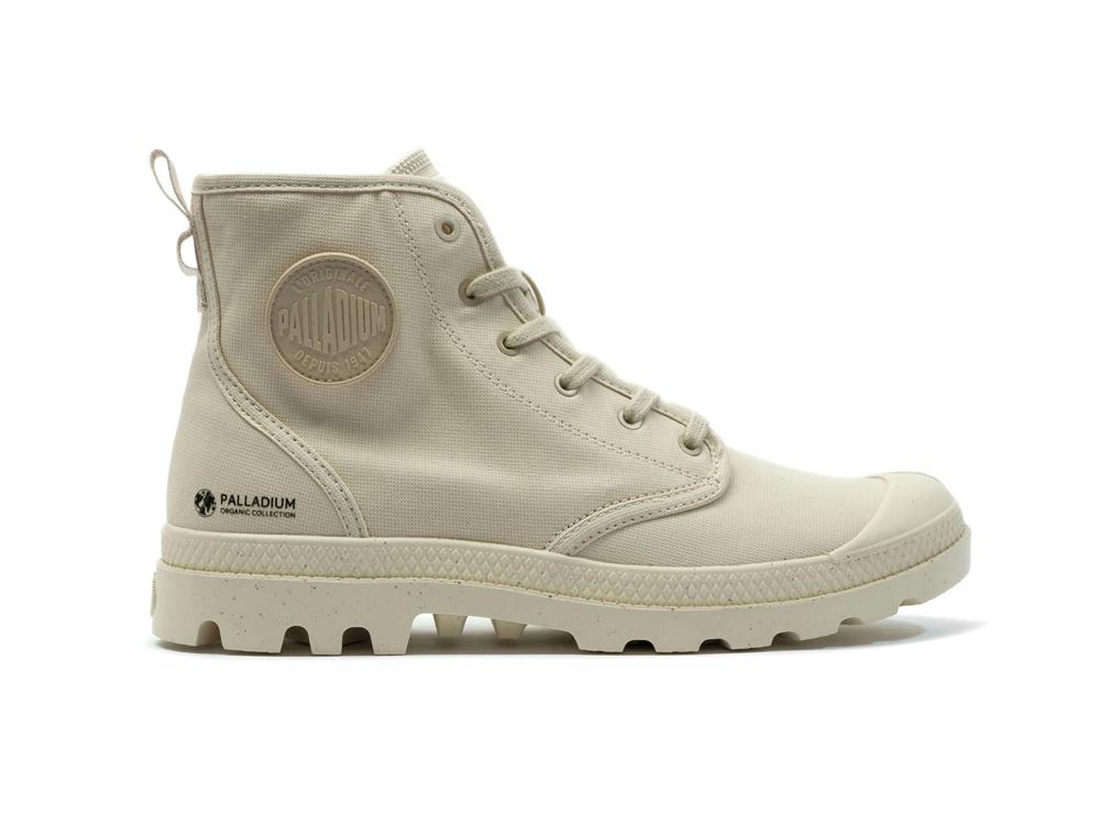 Sahara Beige Men Palladium PAMPA HI ZIP ORGANIC High Tops Shoes  USA |  AUY-795401