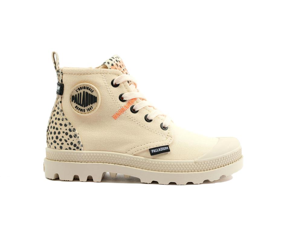 Sand Beige Kids\' Palladium PAMPA SAFARI High Top Boots  USA |  PUG-416972