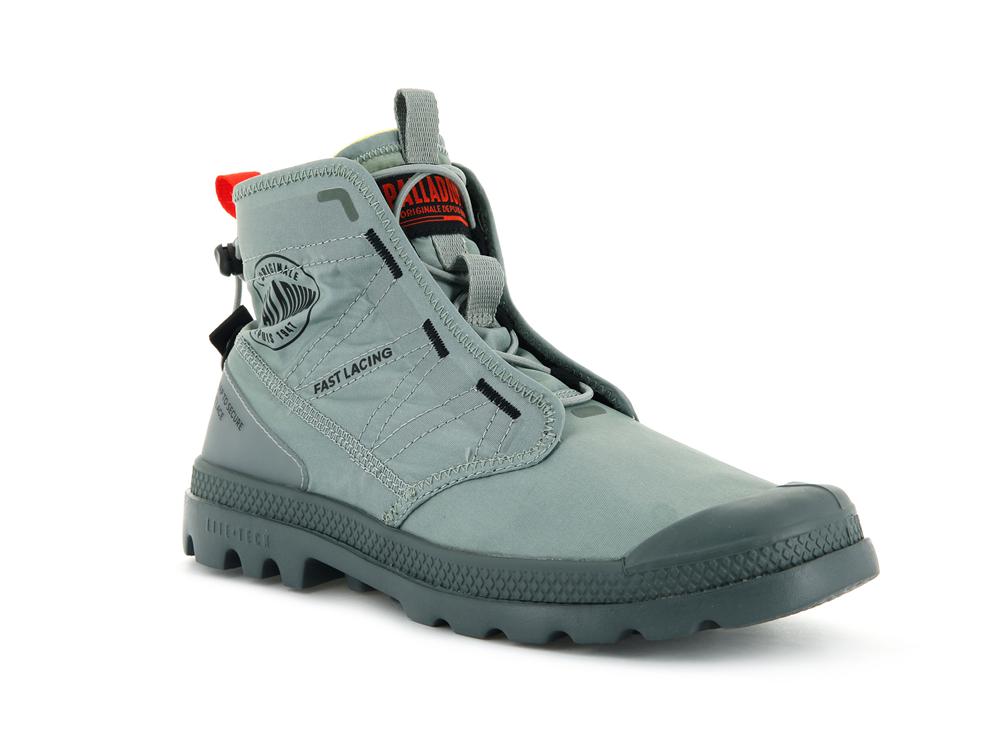 Slate Grey Kids' Palladium PAMPA TRAVEL LITE High Top Boots  USA |  IUR-021495