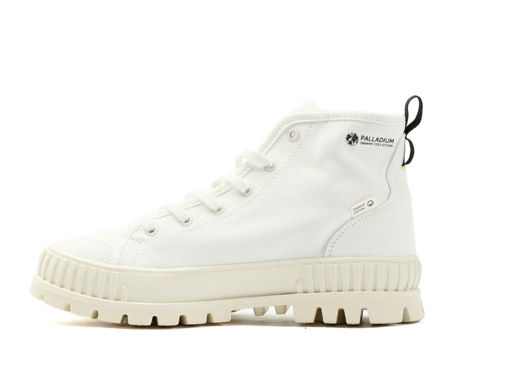 Star White Kids' Palladium PALLASHOCK ORGANIC 2 High Top Boots  USA |  YEN-293760