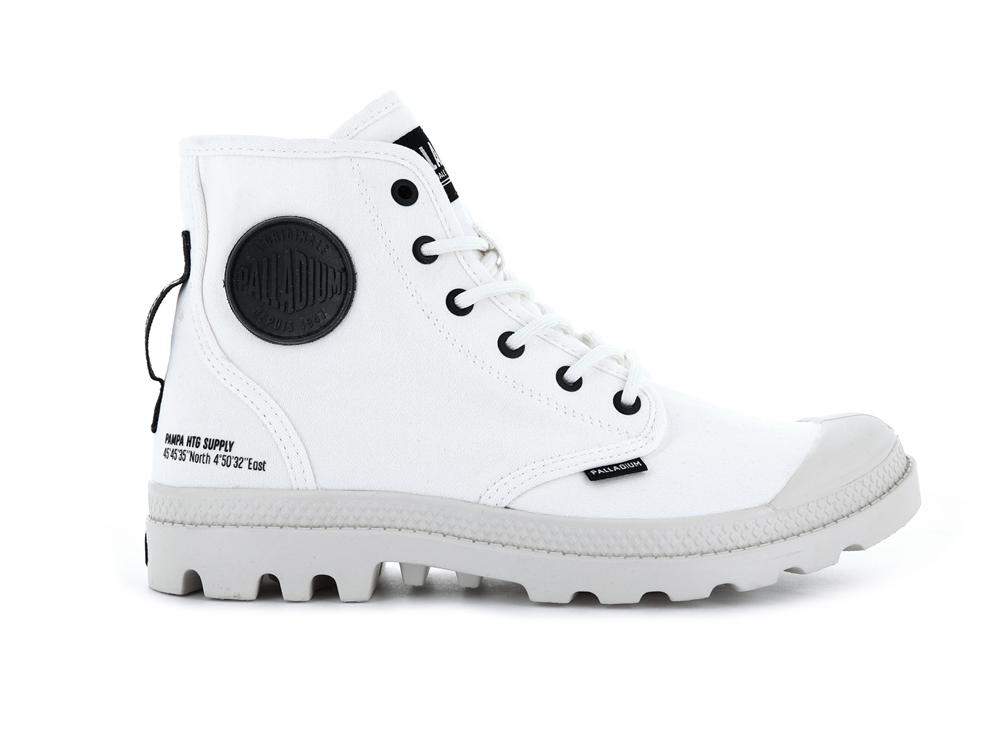 Star White Kids\' Palladium PAMPA HI HTG SUPPLY High Top Boots  USA |  OFA-481576