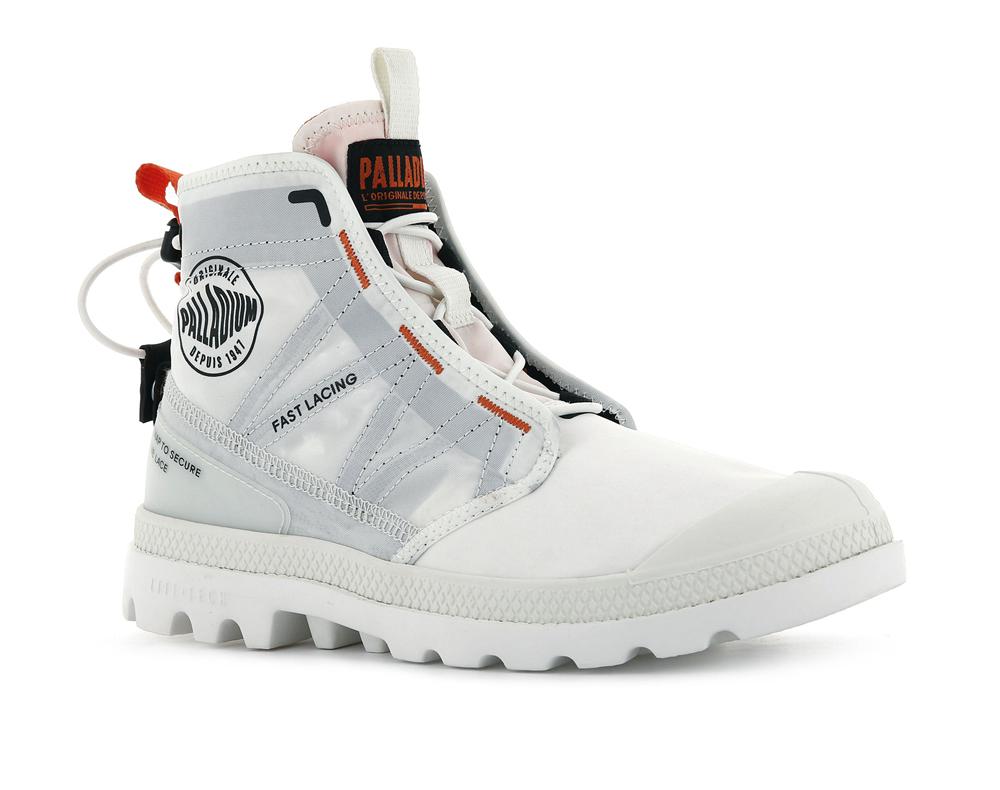 Star White Kids' Palladium PAMPA TRAVEL LITE High Top Boots  USA |  FWO-769408