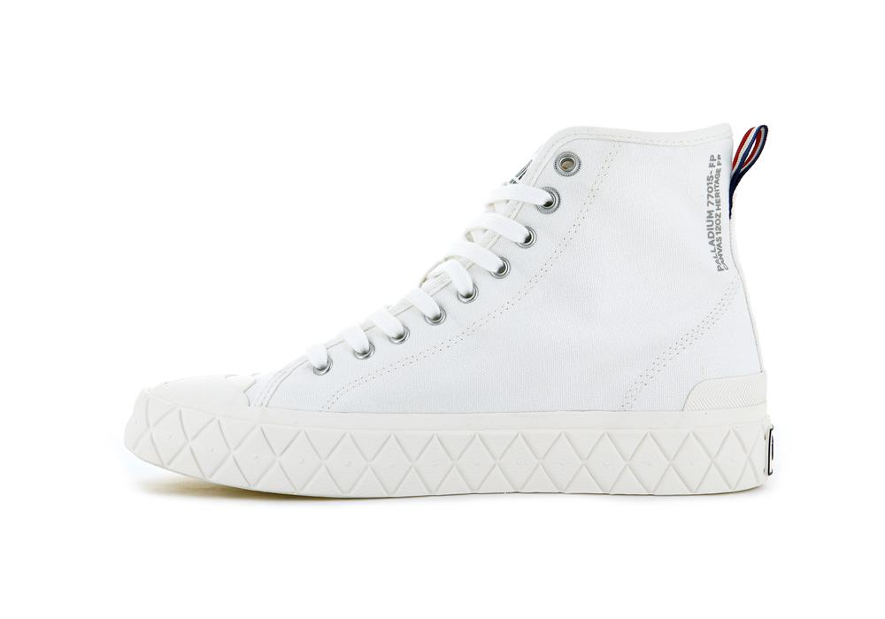 Star White Men Palladium PALLA ACE CANVAS MID High Top Sneakers  USA |  WUB-628957