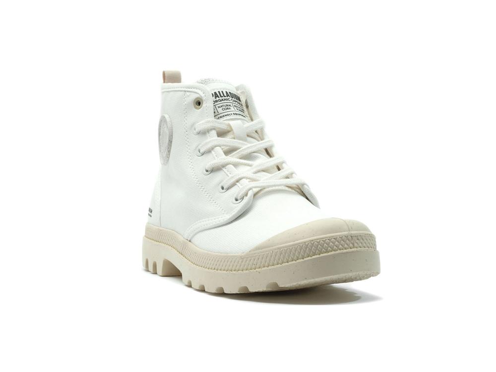 Star White Men Palladium PAMPA HI ZIP ORGANIC High Tops Shoes  USA |  IYH-530814