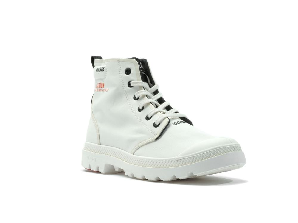 Star White Men Palladium PAMPA LITE+ HI High Tops Shoes  USA |  AZX-829750