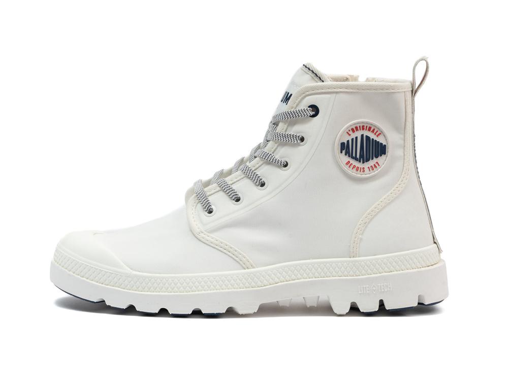 Star White Men Palladium PAMPA LITE+ HI PARIS High Tops Shoes  USA |  MWH-269345