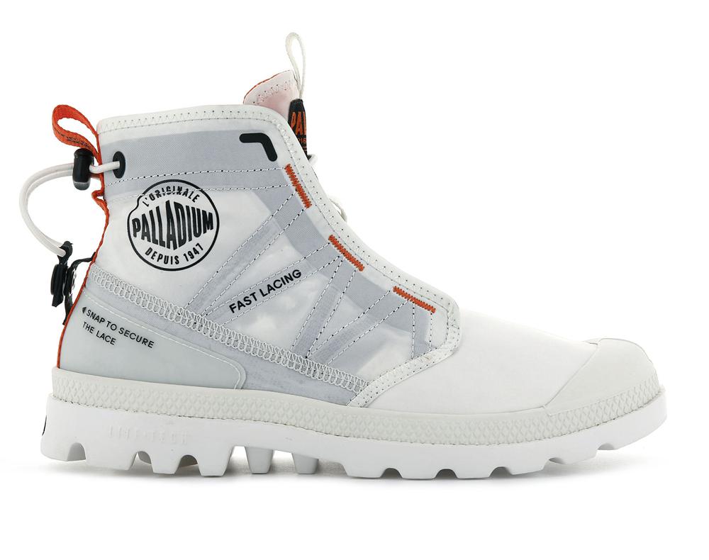 Star White Men Palladium PAMPA TRAVEL LITE High Top Boots  USA |  LHY-154392