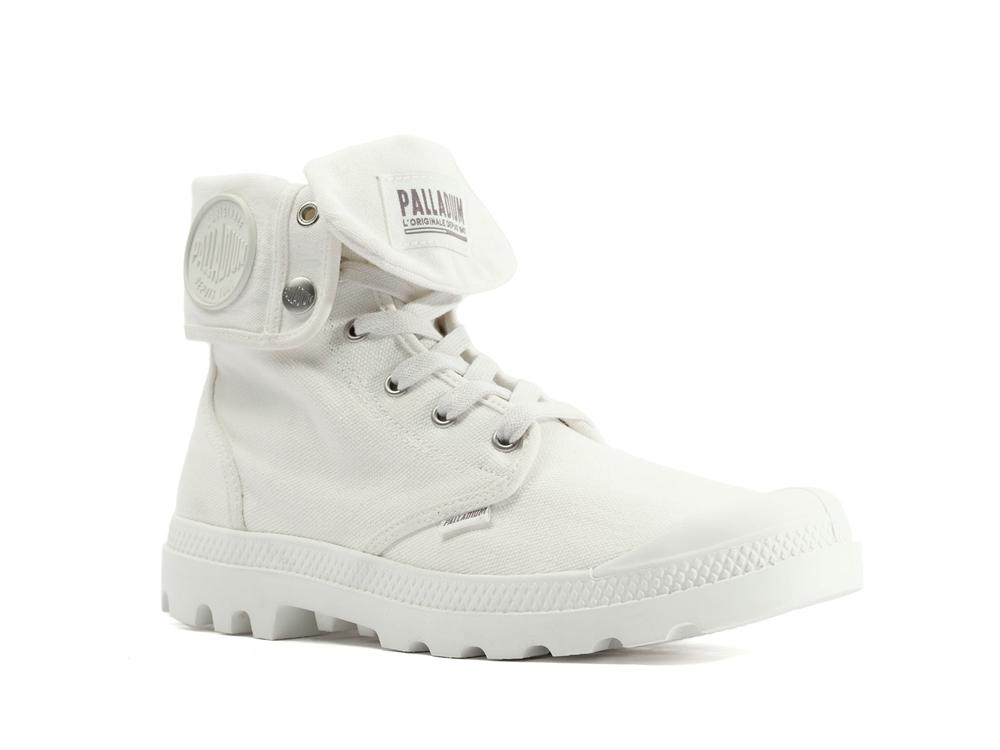 Star White Women Palladium BAGGY High Top Boots  USA |  PVU-985461