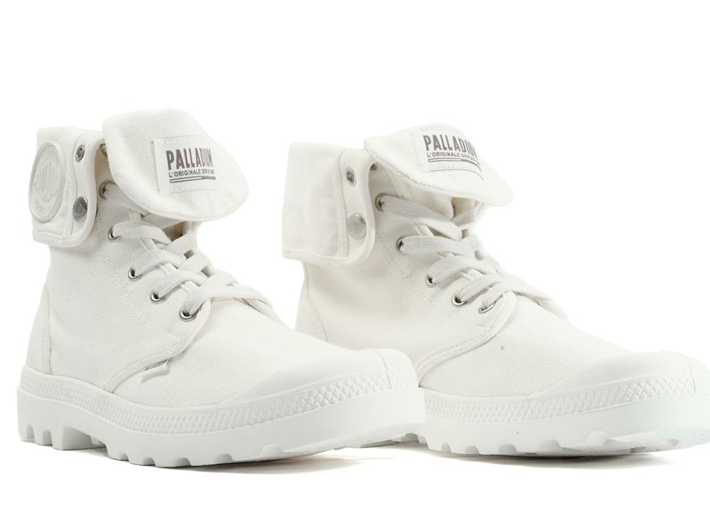 Star White Women Palladium BAGGY High Top Boots  USA |  PVU-985461