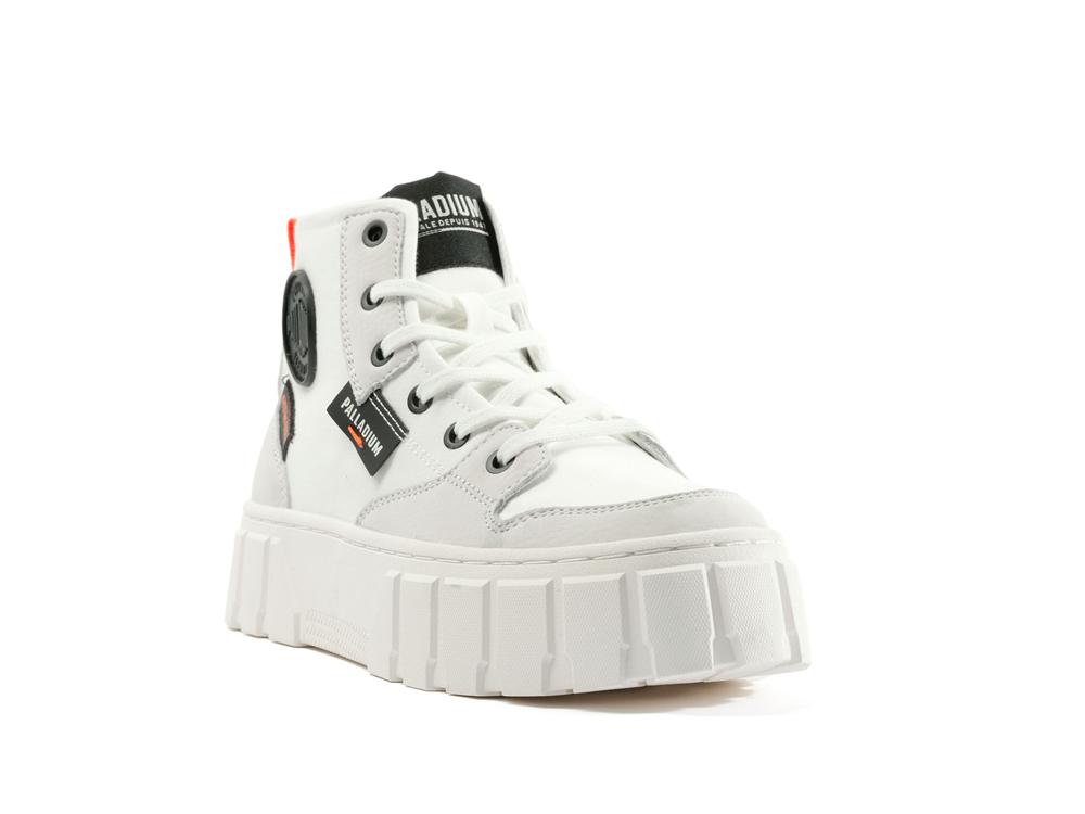 Star White Women Palladium PALLATOWER HI High Top Sneakers  USA |  YJK-936180