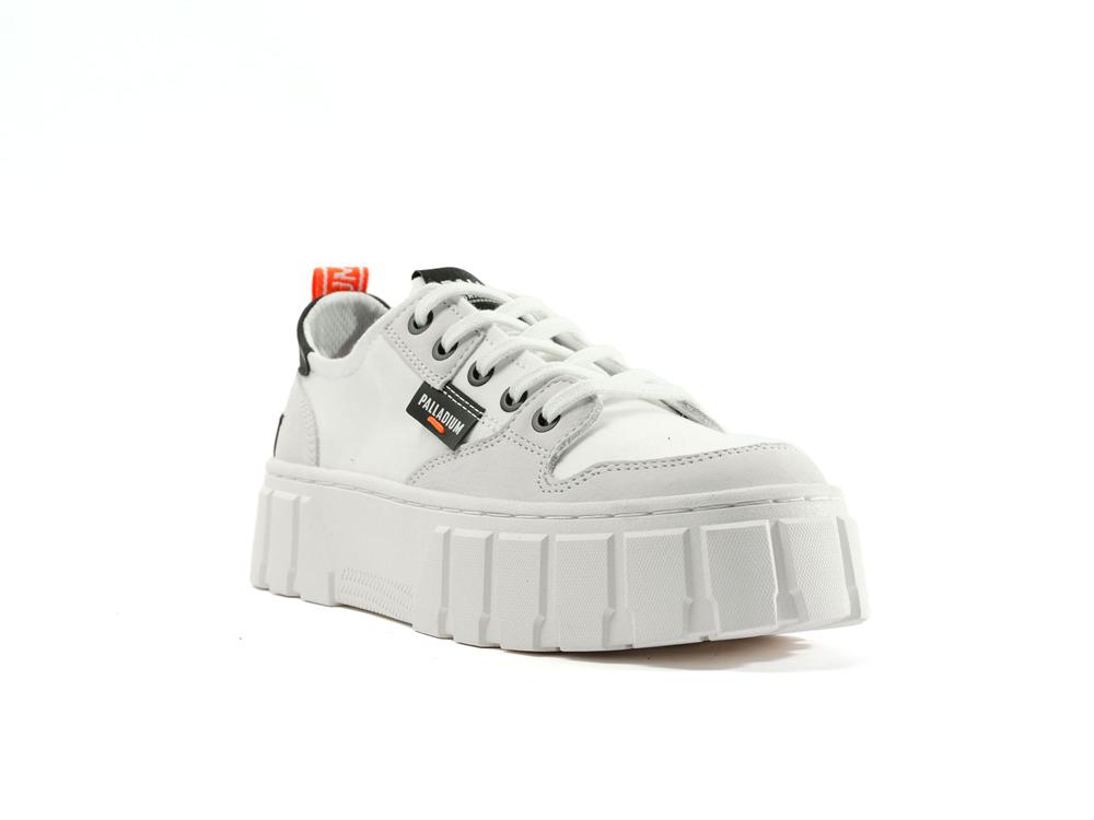 Star White Women Palladium PALLATOWER LO Low Tops Shoes  USA |  DYV-719406