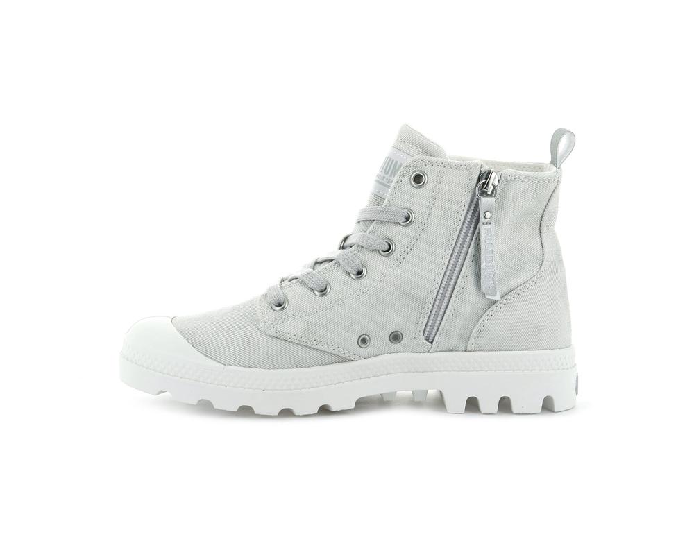 Star White Women Palladium PAMPA ZIP DESERTWASH High Top Boots  USA |  ZRB-093214