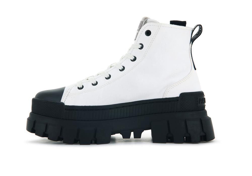 Star White Women Palladium REVOLT HI TX High Top Boots  USA |  XHP-701859