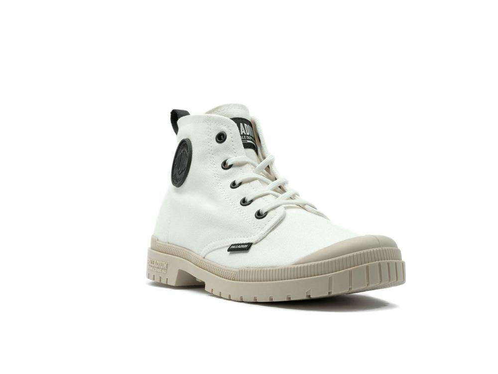 Star White / Birch Men Palladium PAMPA SP20 HI CANVAS High Tops Shoes  USA |  NWR-692048