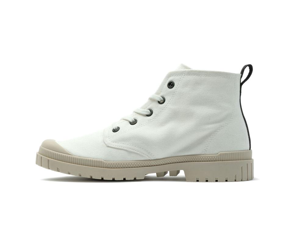 Star White / Birch Men Palladium PAMPA SP20 HI CANVAS High Tops Shoes  USA |  NWR-692048