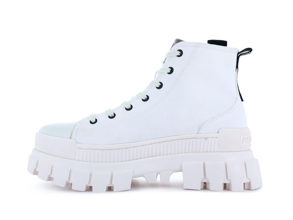 Star White / Marshmallow Women Palladium REVOLT HI TX High Top Boots  USA |  ICV-928170