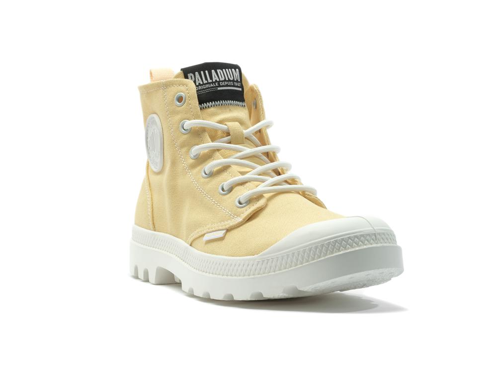 Sunshine Yellow Women Palladium PAMPA BLANC High Tops Shoes  USA |  ZEY-709152