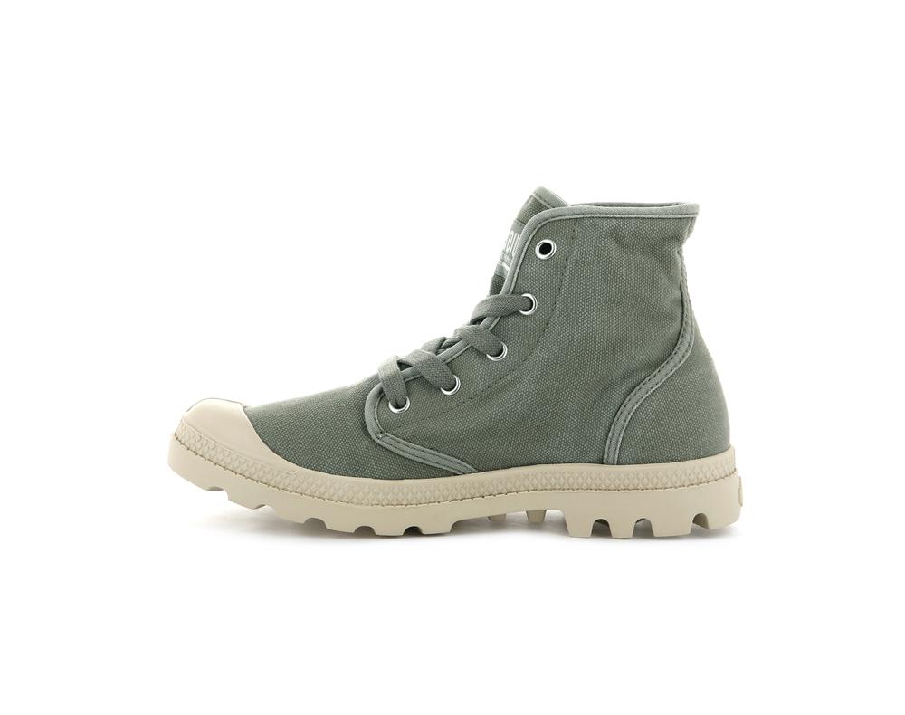 Vetiver Green Women Palladium PAMPA HI High Tops Shoes  USA |  DFL-093216