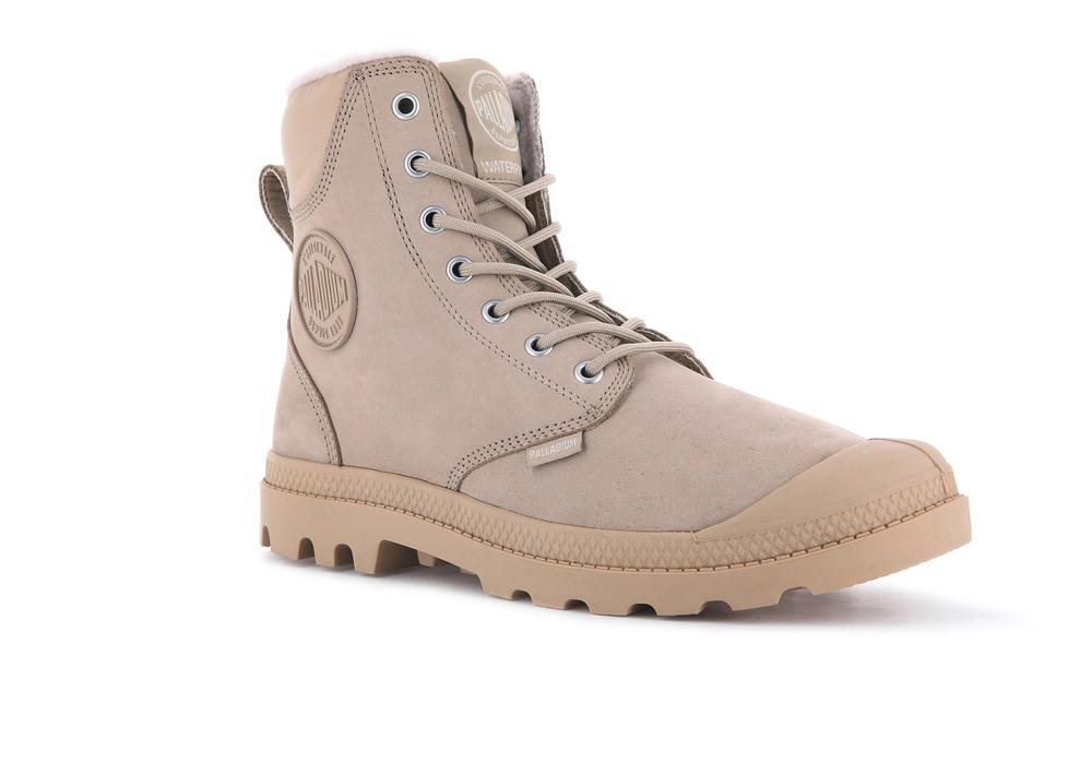 Warm Sand Brown Men Palladium PAMPA SPORT CUFF WPS High Top Boots  USA |  YSM-572941