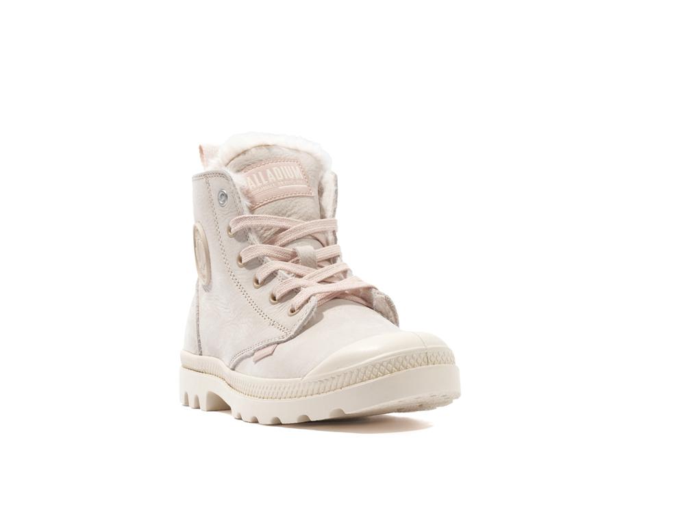 Warm Sand Brown Women Palladium PAMPA HI ZIP WL High Tops Shoes  USA |  XBR-930542