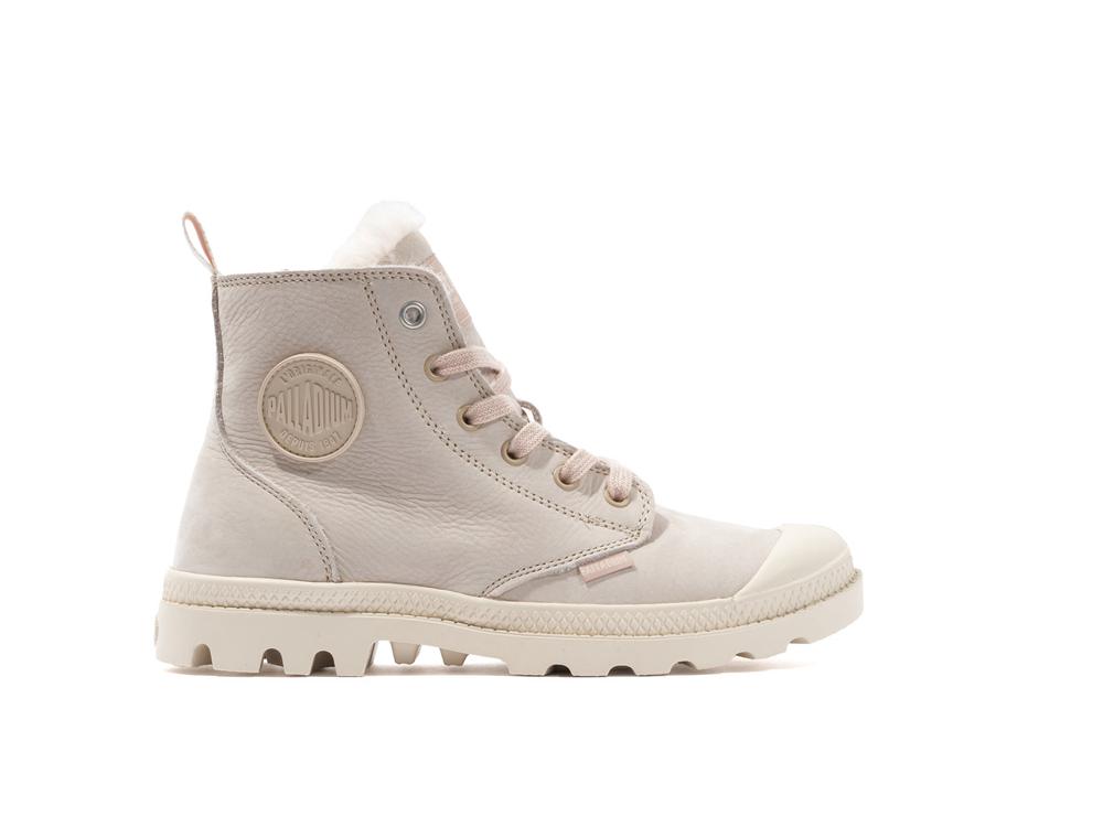 Warm Sand Brown Women Palladium PAMPA HI ZIP WL High Tops Shoes  USA |  XBR-930542