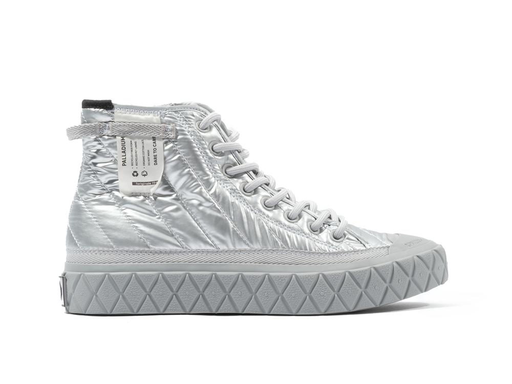 Warm Silver Women Palladium PALLA ACE RE-QUILT W High Tops Shoes  USA |  TMZ-013759