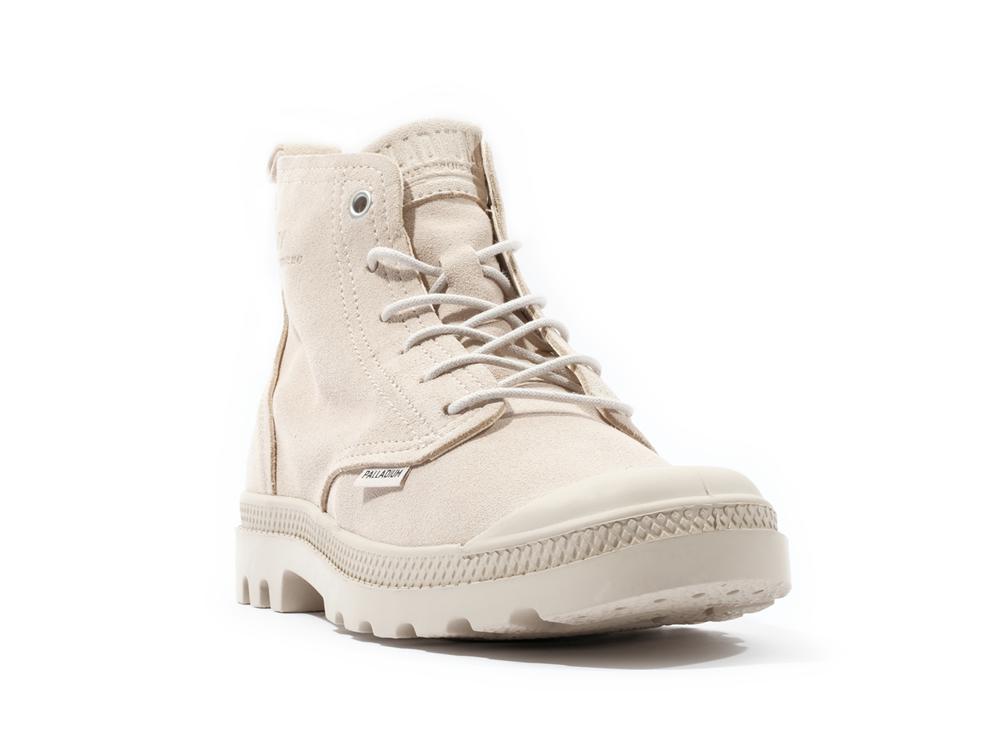 White Cap Grey Men Palladium PAMPA HI SKIN High Tops Shoes  USA |  YIR-321605