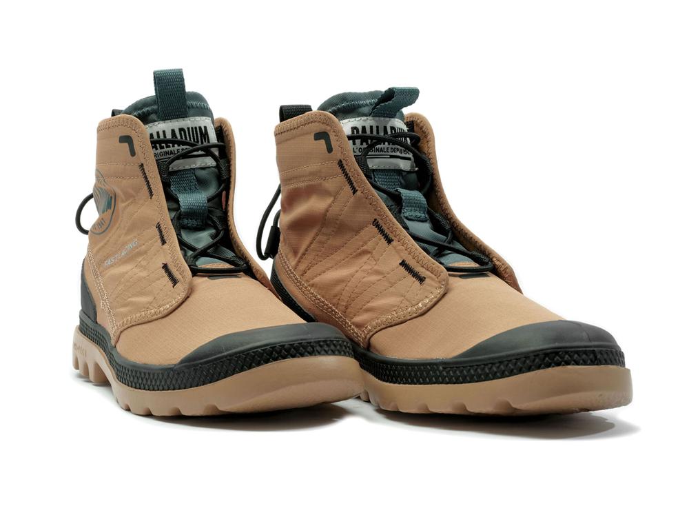 Woodlin Brown Men Palladium PAMPA TRAVEL LITE RS High Top Boots  USA |  YXZ-132406