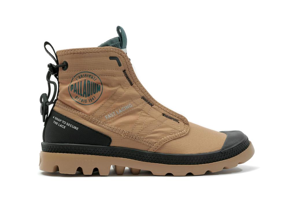 Woodlin Brown Men Palladium PAMPA TRAVEL LITE RS High Top Boots  USA |  YXZ-132406