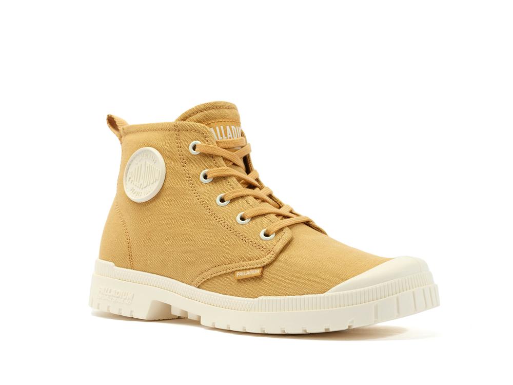 Woodlin Brown Women Palladium PAMPA SP20 HI CANVAS High Tops Shoes  USA |  UWK-562078