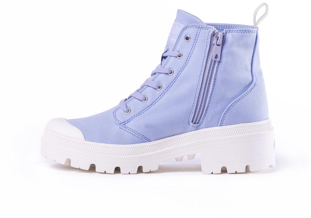 Xenon Blue Women Palladium PALLABASE TWILL Heel Boots  USA |  HBN-618743