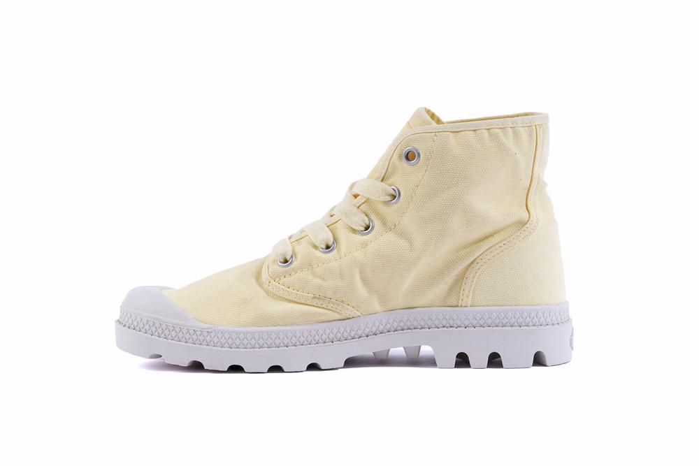 Yellow Light Women Palladium PAMPA HI High Tops Shoes  USA |  QZV-458209