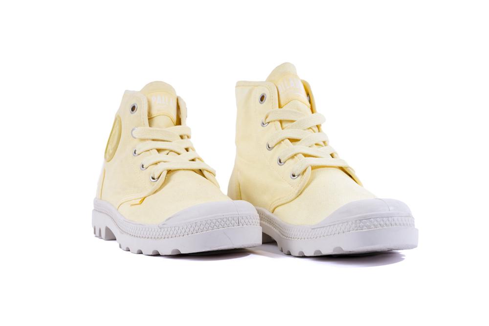 Yellow Light Women Palladium PAMPA HI High Tops Shoes  USA |  QZV-458209