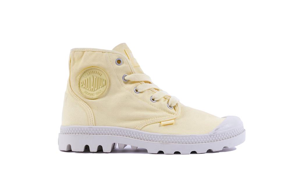 Yellow Light Women Palladium PAMPA HI High Tops Shoes  USA |  QZV-458209